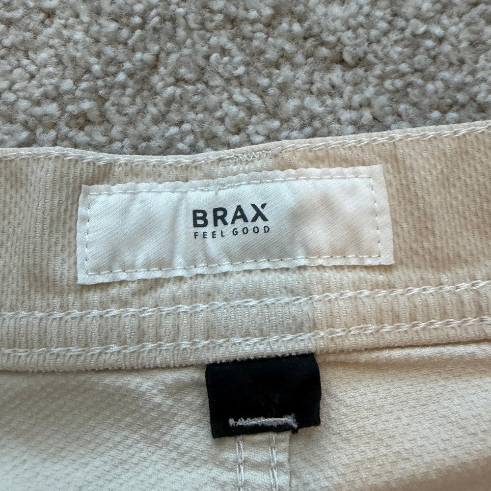 Brax Cooper Fancy Pants‎ Mens 31x28 Khaki Beige Corduroy Straight Leg Casual - Picture 5 of 11